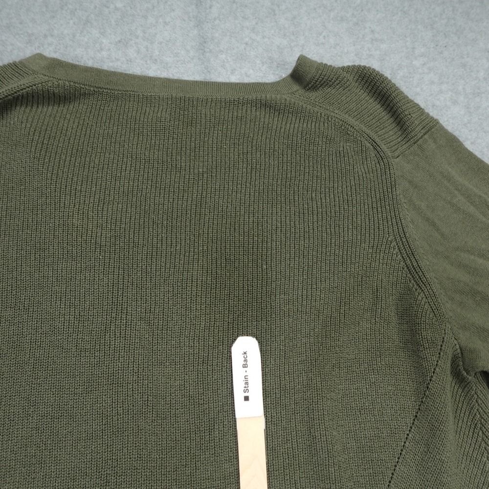 Tommy Bahama Sweater Womens Medium Green Ribbed Pullover‎ V Neck Casual - Picture 14 of 15
